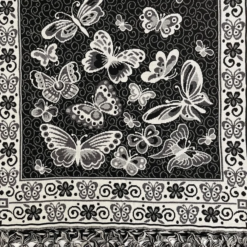 Butterfly Black & White‎ Table Runner, Black Table Runners, Butterfly Wall Y10